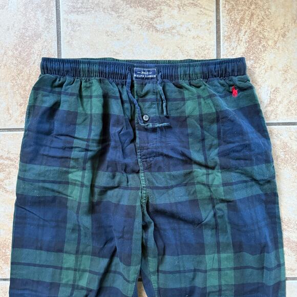 Polo‎ Ralph Lauren Black Watch Tartan Plaid Pajama Pants Mens Medium Loungewear - Picture 2 of 9